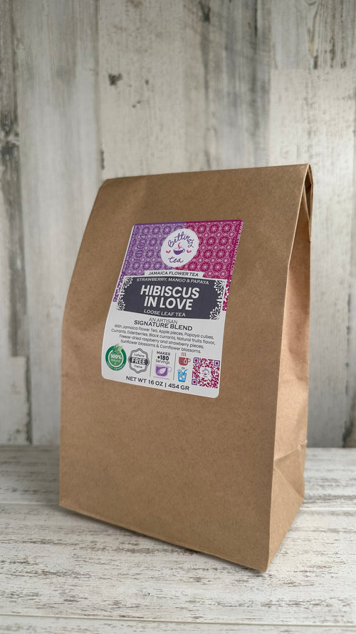 Hibiscus In Love Loose Leaf Tea 1lb packaging